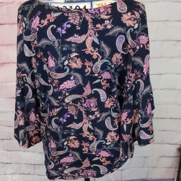 Lucky brand paisley boho top size medium - Picture 5 of 6